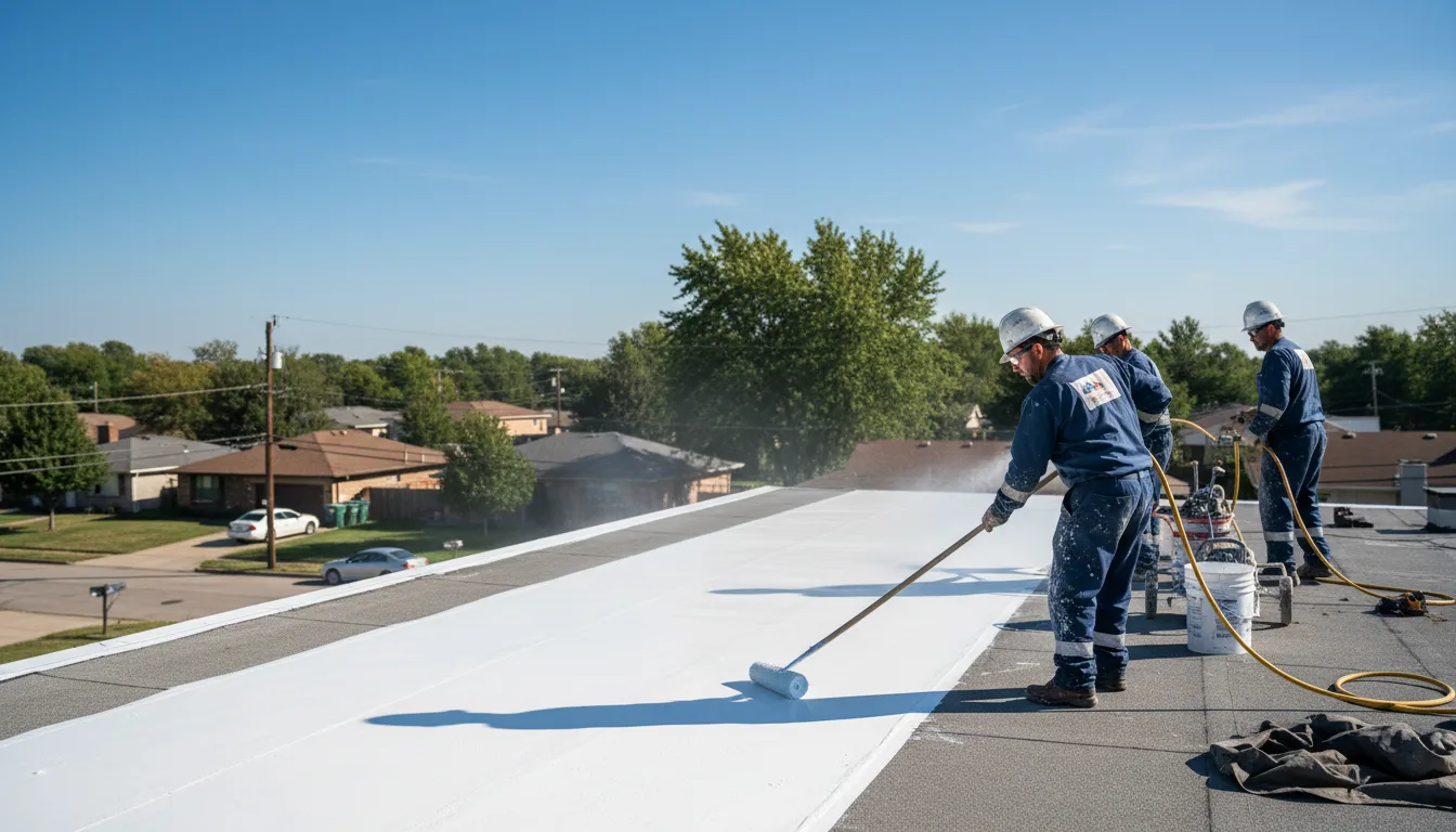 Commercial roof coating in La Moille, IL near me